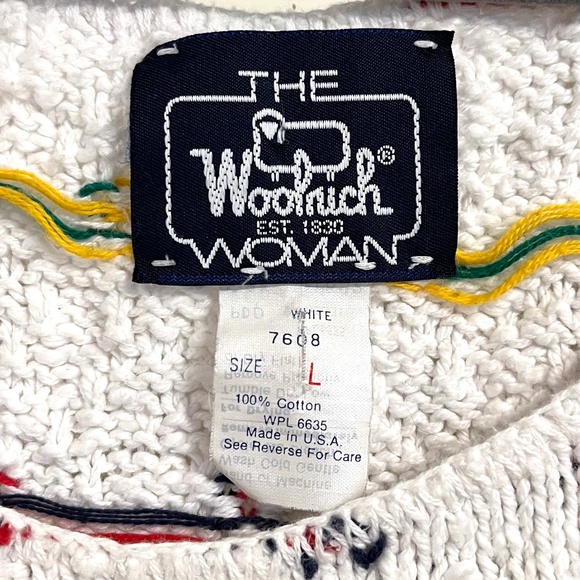 Vintage Woolrich Woman White Cotton Sleeveless Sweater charming - Picture 2 of 4